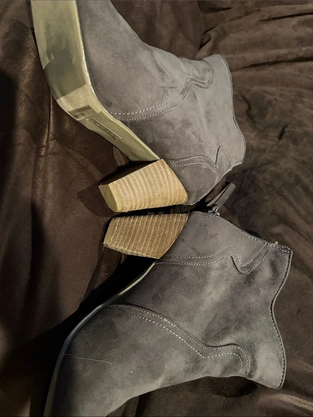 Report brown/gray Suede Ankle Booties